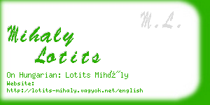 mihaly lotits business card